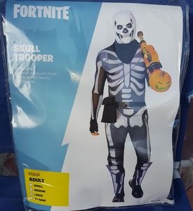 Adult Fortnite Skull Trooper Halloween Cosplay L